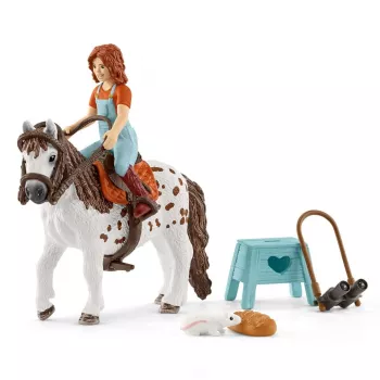 schleich HORSE CLUB Mia ir Spotty, žirgas su raiteliu, arkliai, 5 m., įvairiaspalvis, plastikas