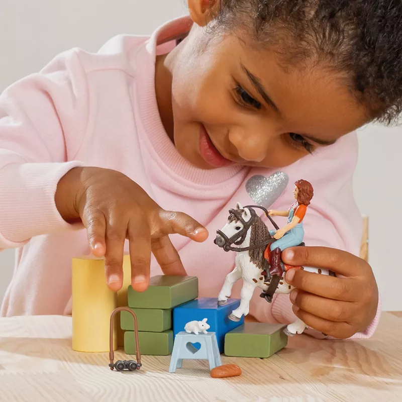 schleich HORSE CLUB Mia ir Spotty, žirgas su raiteliu, arkliai, 5 m., įvairiaspalvis, plastikas