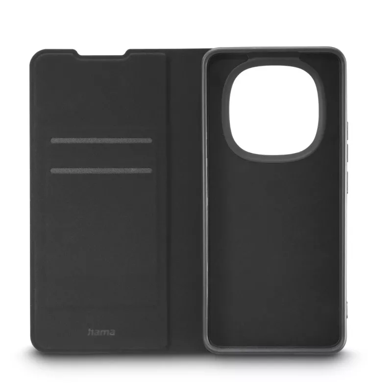 HAMA Daily Protect folio tipo telefonų dėklas Xiaomi Redmi Note 15 (6,77 col.) — juodas, 2 kortelių kišenės, stalinis stovas
