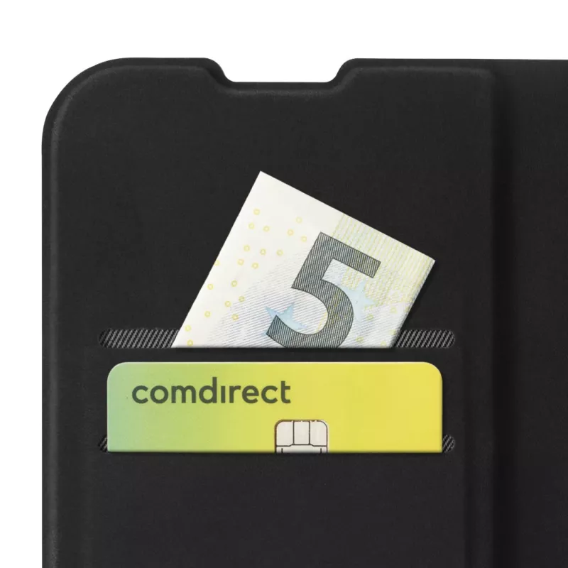 HAMA Daily Protect folio tipo telefonų dėklas Xiaomi Redmi Note 15 (6,77 col.) — juodas, 2 kortelių kišenės, stalinis stovas