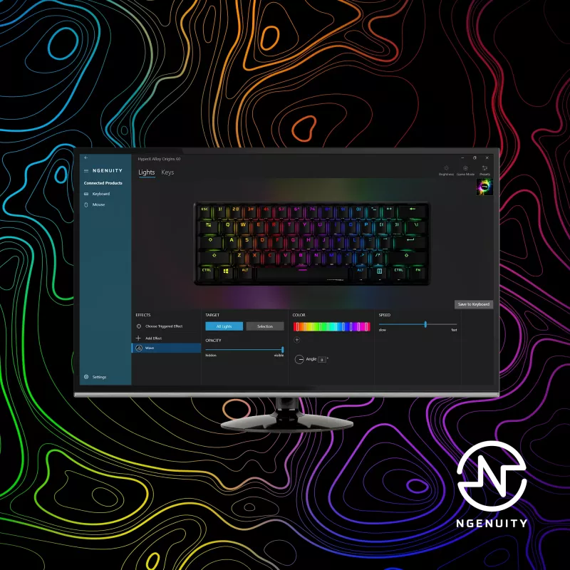 HyperX Alloy Origins 60 - mechaninė žaidimų klaviatūra - HX Red