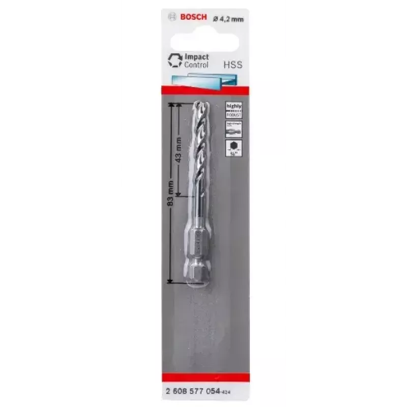 Sraigtinis grąžtas Bosch HSS 4,2 mm