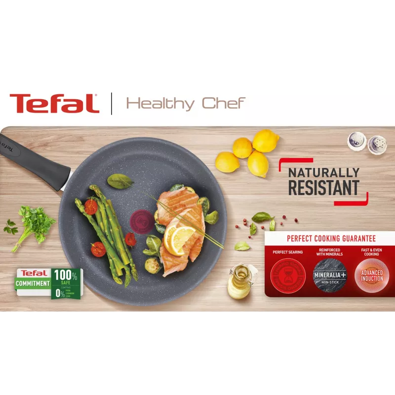 Universali keptuvė Tefal Healthy Chef G15002, apvali, 20 cm, pilka