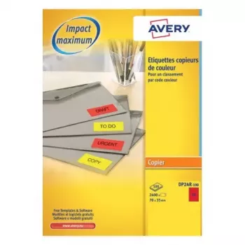Lipnios spausdintuvo etiketės AVERY DP24R-100