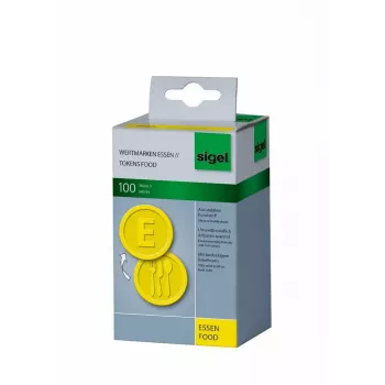 “SIGEL WM002” maitinimo/renginių žetonai, geltoni, 100 vnt.