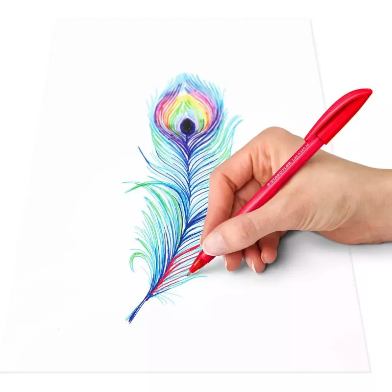 Užsegamas ištraukiamas tušinukas Staedtler Ball 4320 Įvairiaspalvis 10 vnt.