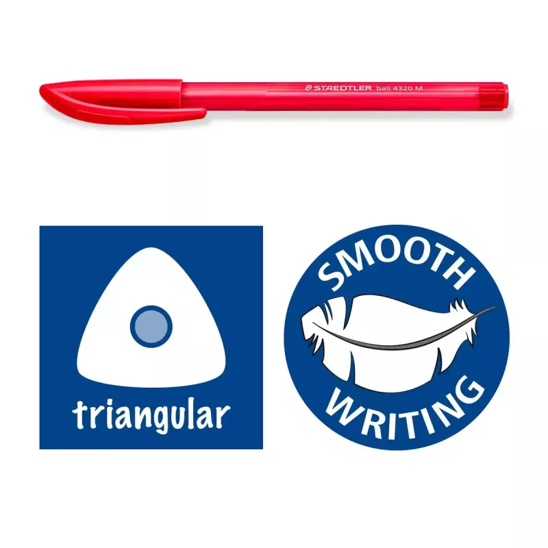 Užsegamas ištraukiamas tušinukas Staedtler Ball 4320 Įvairiaspalvis 10 vnt.