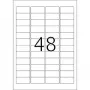 Rašalinės etiketės HERMA A4 45,7x21,2 mm baltas popierius matinis 1200 vnt.