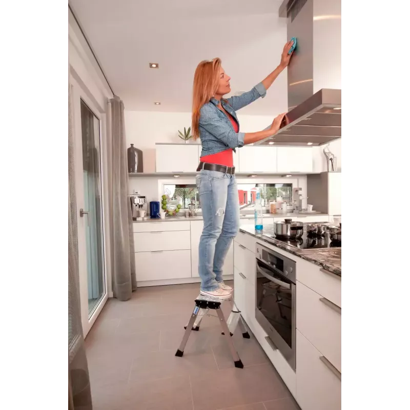Pakopos kopėčios Krause 130037 Aliumininės Juodos