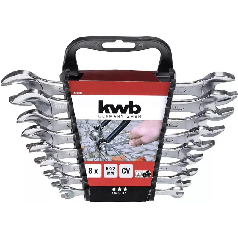 Atvirų galvučių raktų rinkinys KWB 470390 8 vnt. 234x162x40 mm