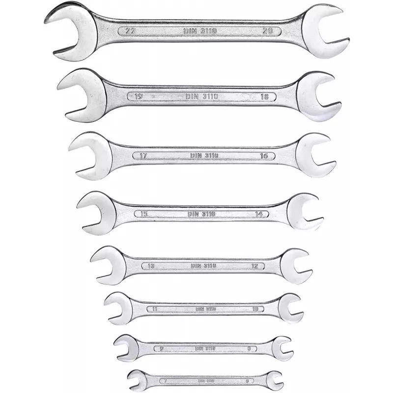 Atvirų galvučių raktų rinkinys KWB 470390 8 vnt. 234x162x40 mm