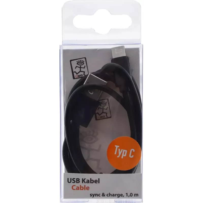 USB laidas 2GO 795782 1 m USB B USB C juodas USB 3.2 Gen 1