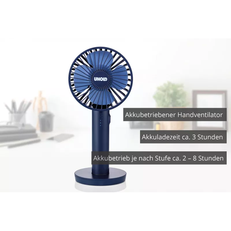 Unold Breezy II mėlynas 10 cm delninis ventiliatorius