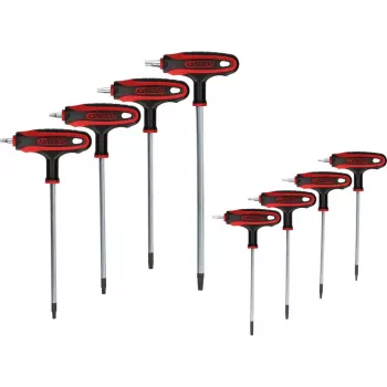 L formos „Torx“ raktų rinkinys KS Tools 151.8165 iš chromo-vanadžio plieno 8 vnt.