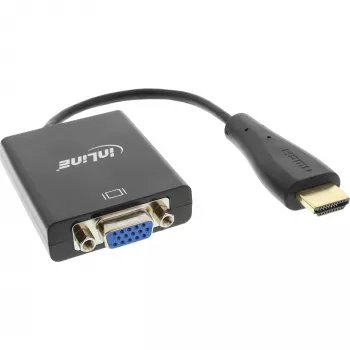 InLine keitiklis HDMI į VGA su garso įvestimi HDMI išvestis VGA ir stereofoninis garsas
