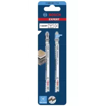 Jigsaw blade Bosch T 308 BFP Bimetal 2 vnt. laminuotoms plokštėms