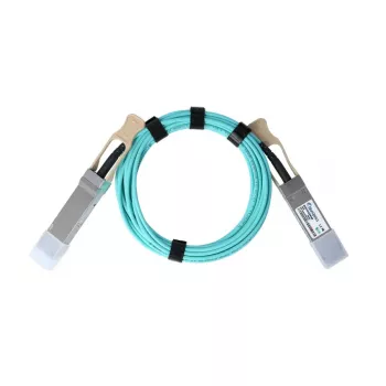 BlueOptics QSFP56 į QSFP56 šviesolaidinis kabelis 7 m, akvamarino spalvos