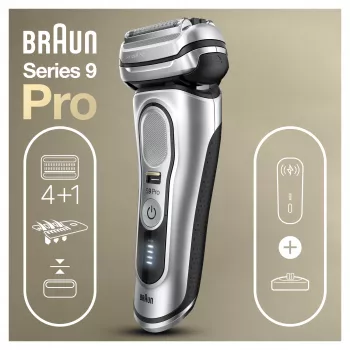 Braun Series 9 Pro 81744531 vyriškas barzdaskutė Folijinė barzdaskutė Trimeris Sidabrinis