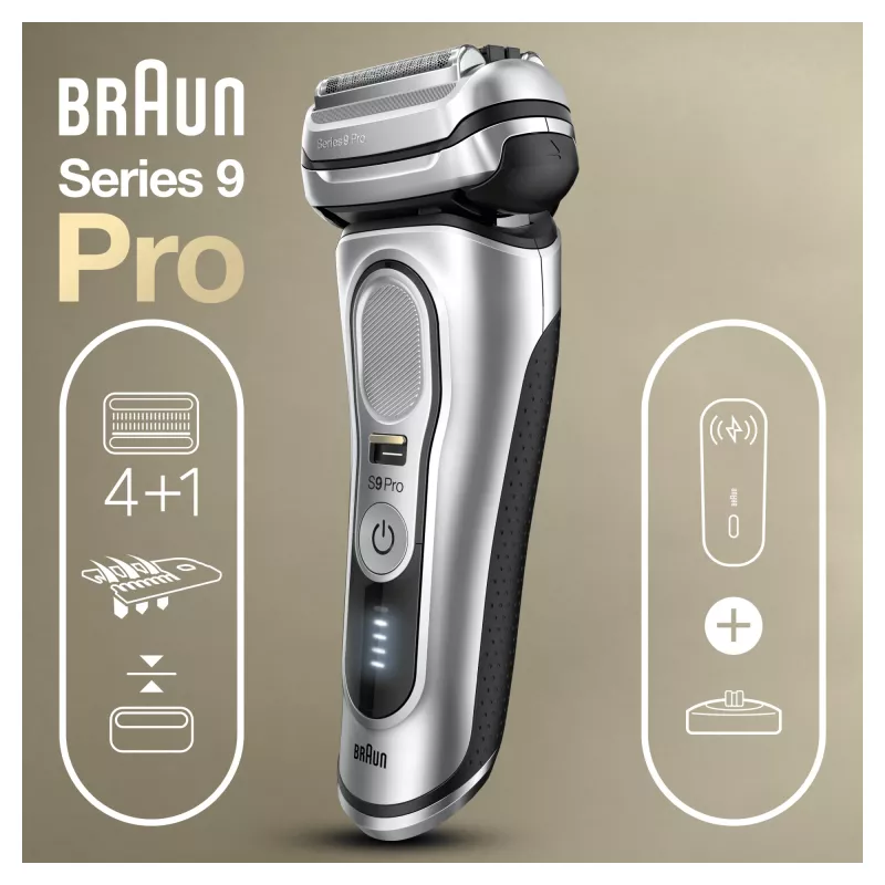 Braun Series 9 Pro 81744531 vyriškas barzdaskutė Folijinė barzdaskutė Trimeris Sidabrinis