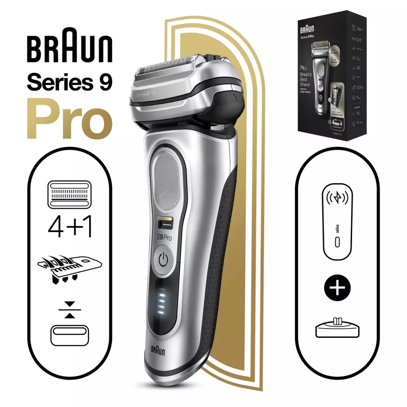 Braun Series 9 Pro 81744531 vyriškas barzdaskutė Folijinė barzdaskutė Trimeris Sidabrinis