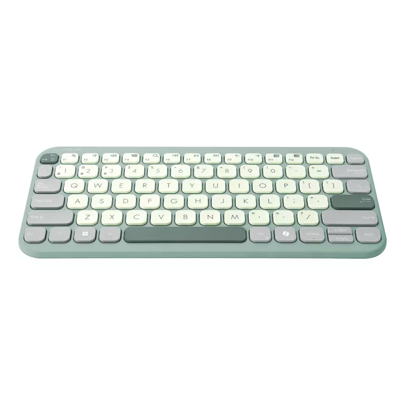 Belaidė Bluetooth 75% ASUS Marshmallow KW100 klaviatūra — QWERTZ išdėstymas, žirkliniai jungikliai, žalia, namams