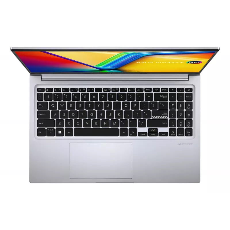 ASUS Vivobook 15 OLED X1505VA-MA921 Intel® Core™ i9 i9-13900H Nešiojamasis kompiuteris 39,6 cm (15,6 col.) 2.8K 8 GB DDR4-SDRAM 512 GB SSD Wi-Fi 6E (802.11ax) Vokiška sidabrinė