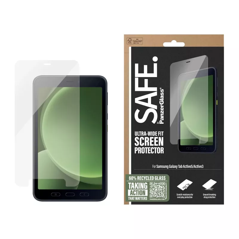 PanzerGlass SAFE. by ® Ekrano apsauga Samsung Galaxy Tab Active5 | Active3 | Ultra-Wide Fit