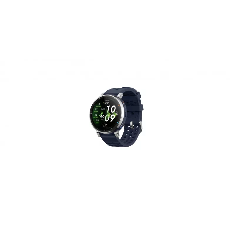 Išmanusis laikrodis Amazfit W2558GL2N — 1,32 colio (3,35 cm) AMOLED 466×466 pikselių, GPS, 365 mAh, silikoninis dirželis (mėlynas)