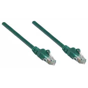 Intellinet tinklo komutacinis kabelis, Cat6, 2 m, žalias, varis, U/UTP, PVC, RJ45, auksuoti kontaktai, nesipainiojanti apsauga, Su apsauginiu gaubteliu, Garantija visam eksploatavimo laikui