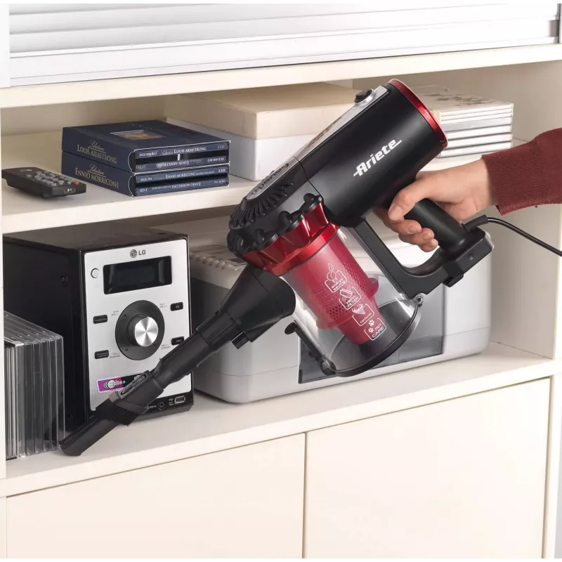 Ariete 2759/11 2-in-1 stick vacuum AC Dry HEPA Bagless 600 W Juoda, Red