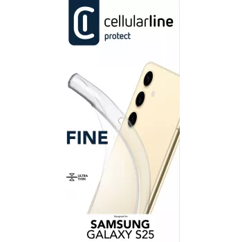 Cellularline Fine - Galaxy S25, Dėklas, Samsung, Galaxy S25, 16,1 cm (6,36 colio), Skaidrus