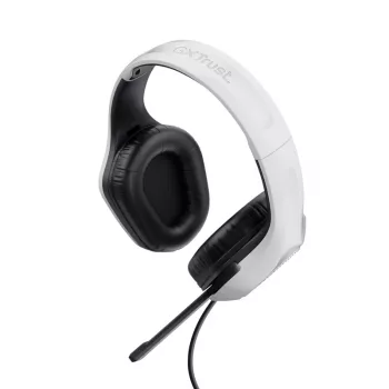 Trust GXT 415PS ZIROX ausinės su laidu, ant galvos dedamas lankelis, žaidimams, juodos, baltos