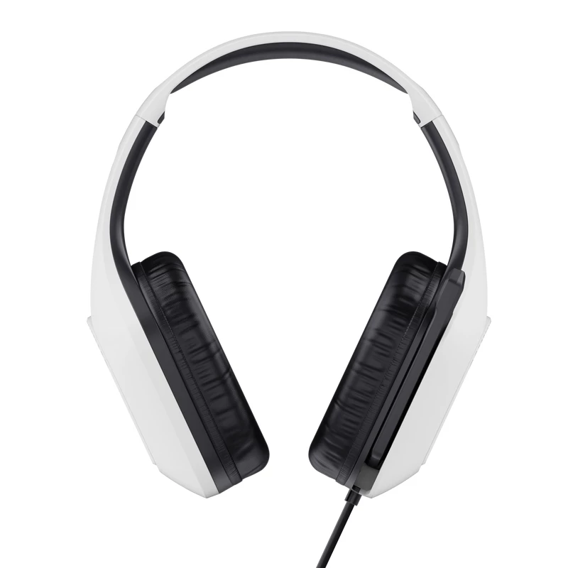 Trust GXT 415PS ZIROX ausinės su laidu, ant galvos dedamas lankelis, žaidimams, juodos, baltos