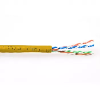 komutacinis kabelis ACT CAT6A U/UTP PVC 305m Geltonas