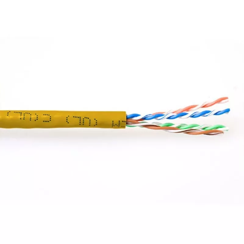 komutacinis kabelis ACT CAT6A U/UTP PVC 305m Geltonas