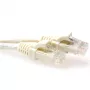 ACT 0,25 m U/UTP CAT6 komutacinis kabelis, nesugriebiamas, su RJ45 jungtimis, dramblio kaulo spalvos