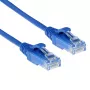 ACT mėlynas 10 m LSZH U/UTP CAT6 duomenų centro plonas komutacinis kabelis be kliuvinių su RJ45 jungtimis