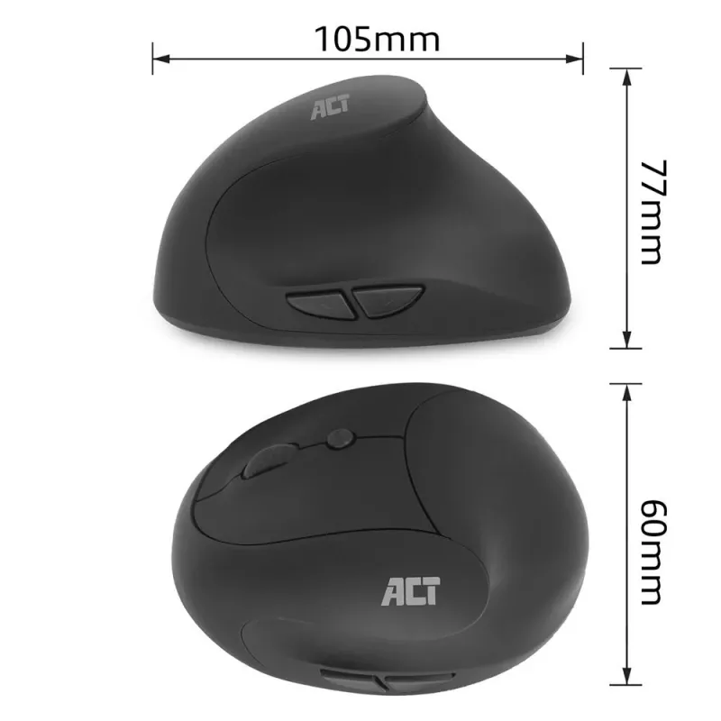 Pelė ACT Belaidė ergonominė pelė 1600 DPI RF Belaidė