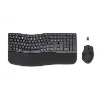 HP 680 Comfort dviejų režimų klaviatūros ir pelės rinkinys, pilno dydžio (100%), belaidė, RF belaidis ryšys + Bluetooth, QWERTY, juoda, pelė įtraukta