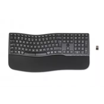 HP 680 Comfort dviejų režimų klaviatūra, pilno dydžio (100 %), belaidė, radijo dažnių belaidis ryšys + Bluetooth, QWERTY, juoda