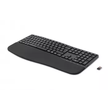 HP 680 Comfort dviejų režimų klaviatūra, pilno dydžio (100 %), belaidė, radijo dažnių belaidis ryšys + Bluetooth, QWERTY, juoda