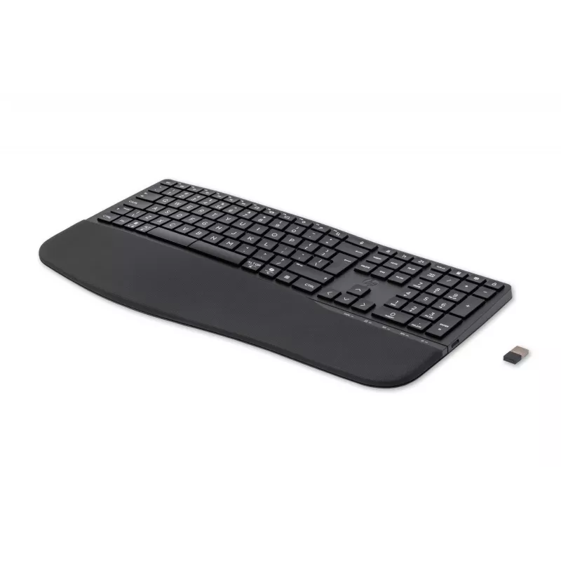 HP 680 Comfort dviejų režimų klaviatūra, pilno dydžio (100 %), belaidė, radijo dažnių belaidis ryšys + Bluetooth, QWERTY, juoda