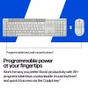 Klaviatūros ir pelės rinkinys KINGSTON 490C — viso dydžio belaidė klaviatūra (plunžerinė) su RF + Bluetooth pele, balta