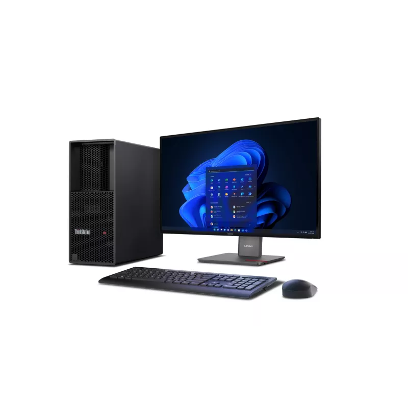 Lenovo ThinkStation P3 Tower Gen 2 Intel Core Ultra 7 265K 64 GB DDR5-SDRAM 1 TB SSD Windows 11 Pro Darbo stotis juoda