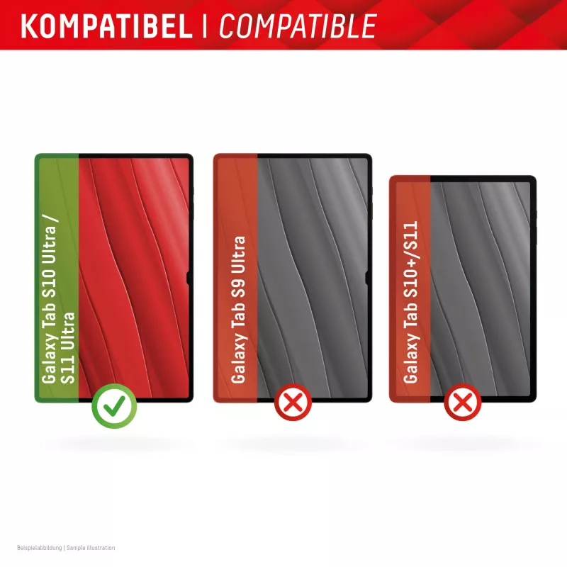 Displex planšetinio kompiuterio stiklas (9H), skirtas Samsung Galaxy Tab S10 Ultra/S11 Ultra, Eko montavimo rėmelis, nedūžtantis