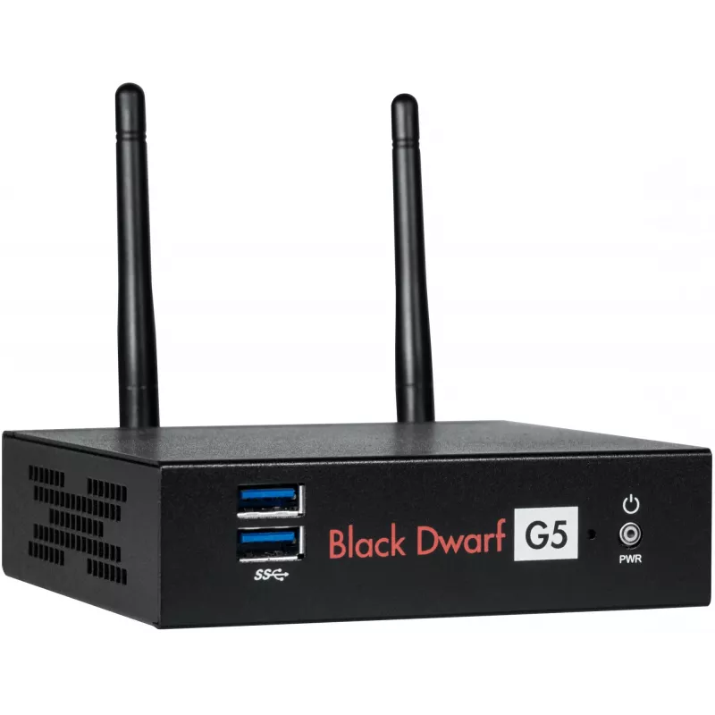 Securepoint Juoda Dwarf G5 VPN techninė ugniasienė Stalinis kompiuteris 1,85 Gbit/s