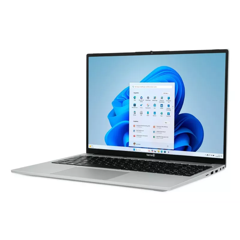 TERRA MOBILE 1610A AMD Ryzen™ 7 7730U nešiojamasis kompiuteris 40,6 cm (16 colių) WUXGA 16 GB DDR4-SDRAM 512 GB SSD Wi-Fi 6 (802.11ax) Windows 11 Home vokiečių k. juoda, sidabrinė