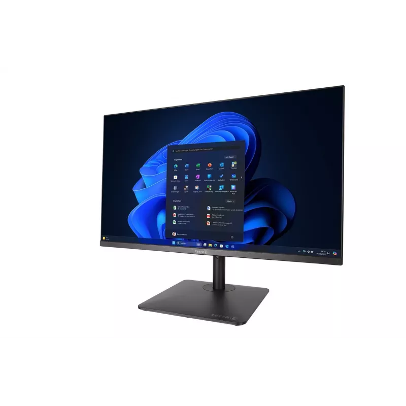 TERRA ALL-IN-ONE-PC 2401HA GREENLINE Intel Core 3 100U 60,5 cm (23,8 colių) 1920 x 1080 pikselių „Viskas viename“ kompiuteris 16 GB DDR4-SDRAM 500 GB SSD „Windows 11 Home“ „Wi-Fi 6E“ (802.11ax) Juodas