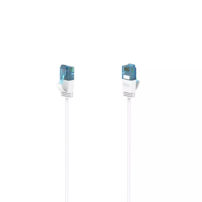 Hama Flexi-plonas tinklo kabelis baltas 3 m Cat6a U/UTP (UTP)