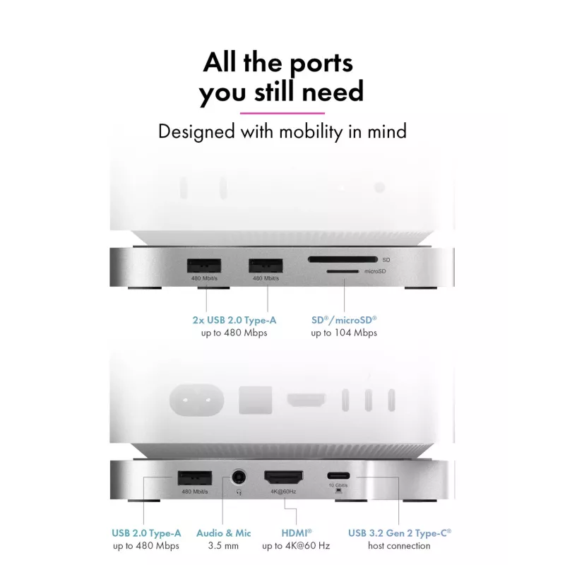 “ICY BOX” 7 viename USB Type-C prijungimo stotelė su M.2 NVMe lizdu